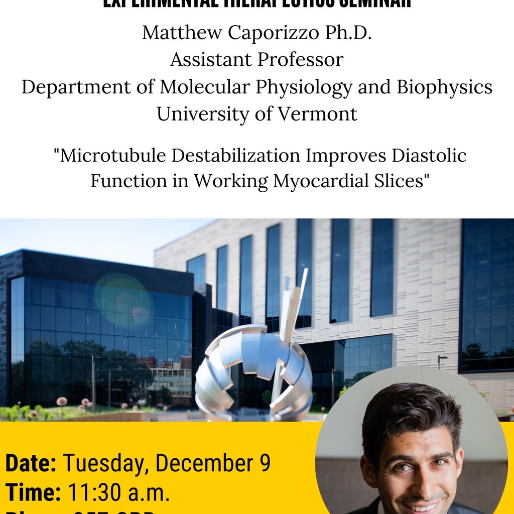 College of Pharmacy PSET Seminar Series: Matthew Caporizzo, PhD promotional image
