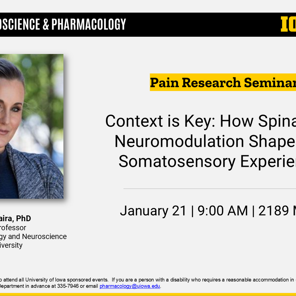 Pain Interest Group Seminar - Victoria Abraira, PhD promotional image